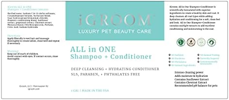iGroom All-in-One Kutya Sampon + Balzsam, Luxus Háziállat szépségszalon, Mély, Tiszta Minden Kabát Típusú, Hidrát, valamint