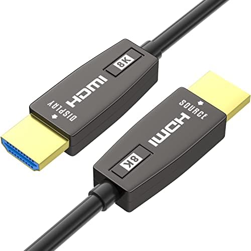 Dikuolink 8K HDMI 2.1 Száloptikai Kábel 85FT 4K 120Hz 8K 60Hz Ultra High Speed 48Gbps HDR eARC HDCP2.3, Vékony, Hajlékony RTX3080/3090,