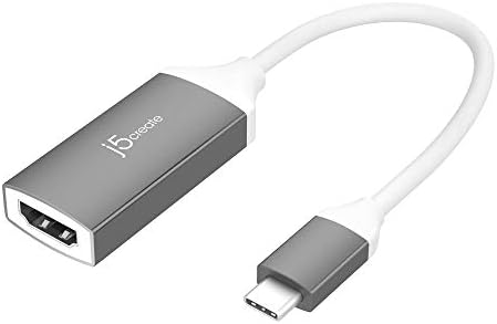 j5create USB-C-Típusú HDMI-Adapter - 3840 x 2160 @ 60Hz | HDMI 1.4 4K @ 30 Hz 4K @ 60 Hz | Adapter Kompatibilis a MacBook, Chromebook,