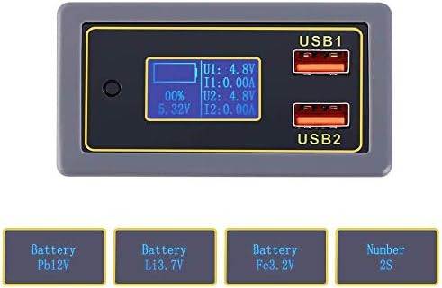Taidacent 12V 24V-os LCD Kijelző Digitális USB Akkumulátor Kapacitás Teszter Monitor Feszültség Aktuális Százalékos Akkumulátor,