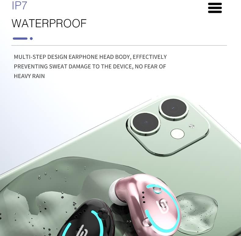 LOMACO Aludni, Fülhallgató, Könnyű Súly Vezeték nélküli fülhallgató Bluetooth Mini zajszűrő iPhone, Android (Fekete)