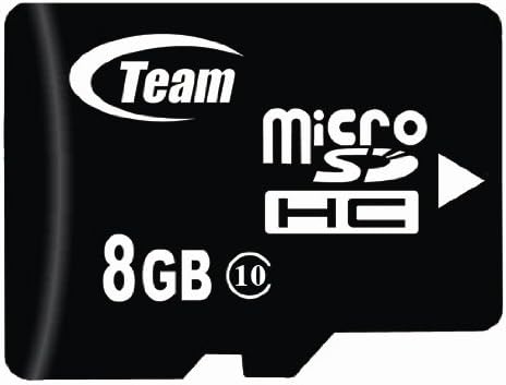 8 gb-os MicroSDHC Class 10 Csapat Nagy Sebesség 20 MB/Mp Memória Kártya. Villámgyors Kártya BLACKBERRY Torch 9800 Görbe telefon.