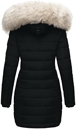 NREALY Abrigo Steppelt Kabát Női Téli Kapucnis Hosszú Ujjú Teljes Zip Kabátok