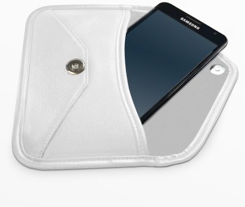 BoxWave Esetében LG K11 Plusz (Az által BoxWave) - Elite Leather Messenger, Táska, műbőr tok Boríték Design LG K11 Plus - Fehér Elefántcsont