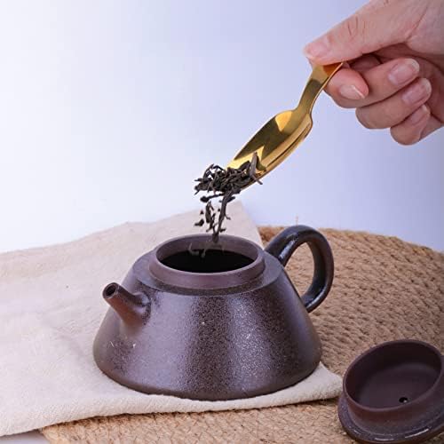 JANKOW Arany Rövid Nyél, Tea Zacsi a Laza Tea Levelek, 304 Rozsdamentes Acél Kanál Teát, Mini Desszert Teáskanál Cukor a Só Fűszerek