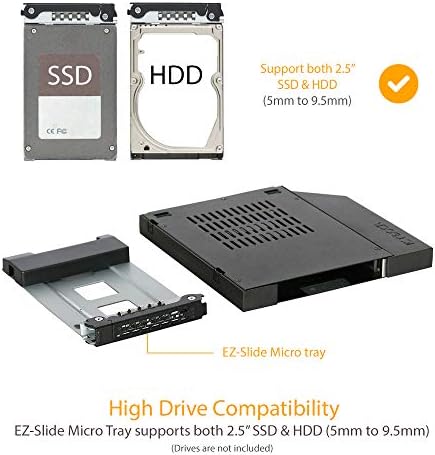 ICY DOCK 2.5 SSD / HDD Hot-Swap SATA Mobil Rack 12,7 mm-es Slim CD/DVD-ROM Optikai Bay | ToughArmor MB411SPO-1B (Illik 12,7 mm-es Magasság FURCSA