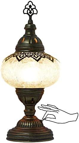 mozaist elemes török Lámpa, Beépített LED Fény, Vezeték nélküli Mozaik asztali Lámpa, Marokkói Dekoratív Üveg Vintage lámpaernyőt,