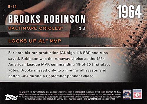 2015 Topps Jelölje ki Az Év H-14 Robinsont Orioles Baseball Kártya NM-MT
