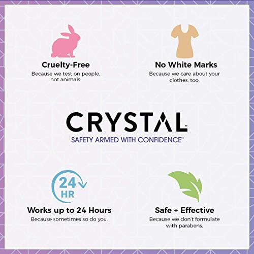 Crystal™ Ásványi Dezodor Spray - Illatmentes Test Dezodor 24 Órán Át Szag Védelem, Non-Festés & Nem Ragacsos, Alumínium-Klorid & Paraben Mentes,