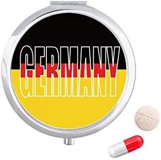 Németország Ország Zászló Neve Tabletta Esetben Zsebében Gyógyszer Tároló Doboz, Tartály Adagoló