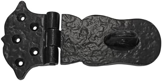 Maa Kamakhya Hardver 154mm X 78mm X 28mm Fekete Antik Vas Hasp & Vágott (Fekete porszórt Kivitelben) - Tartozék, mint 1 Darab csomagonként