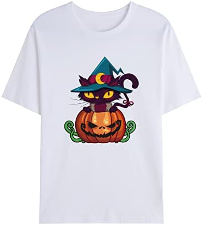 Felsők Férfi Rövid Ujjú T-Shirt Aranyos Halloween Tök Nyomtatás Sleeve Alkalmi Darly Ing Póló Pulóver, Blúz