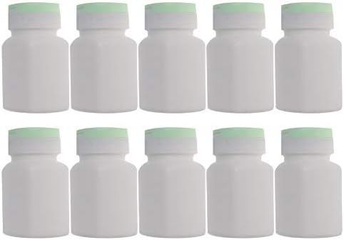 Bettomshin Üres Műanyag Palackot 90 ml, Műanyag Palackok A Termékek Fehér Üveg Zöld Sapka, 10db