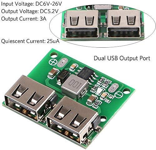 MakerHawk 4db USB DC-DC Feszültség Buck Szabályozó Lépés Lefelé Tápegység Modul 9V, 12V 24V, hogy 5V-os Dual USB Kimenet Buck Feszültség