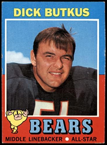 1971 Topps 25 Dick Butkus Chicago Bears (Foci Kártya) VG/EX Medvék Illinois