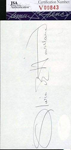 OLIVIA DE HAVILLAND SZÖVETSÉG COA Kézzel Aláírt 3X5 Index Kártya Autogramot Hitelesített