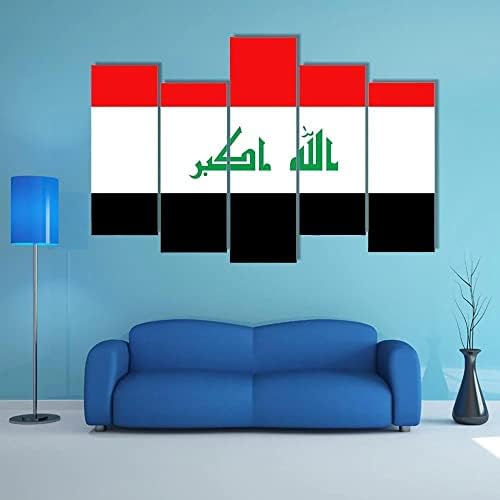 ERGO PLUSZ Zászlót az Iraki Wall Art Lenyűgöző Feszített Festmény Kész Lógni lakberendezés - Tökéletes Nappali, Galéria falán