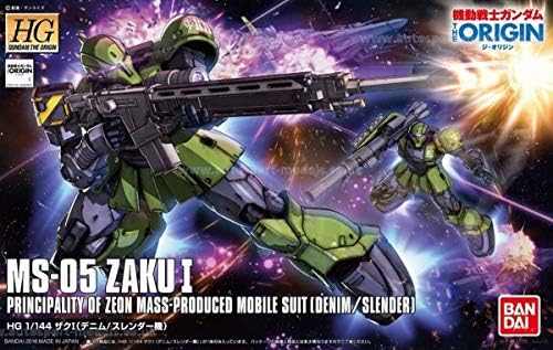 HG Mobile Suit Gundam A SZÁRMAZÁSI 1/144 Zaku én (Farmer/Karcsú Egyéni) Műanyag Modell