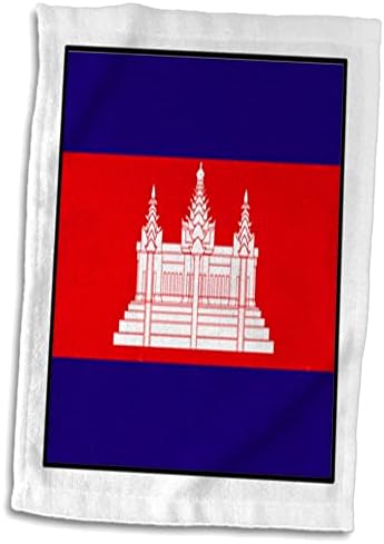3dRose Florence Világ Zászló Gombok - Fotó Kambodzsa Zászló Gomb - Törölköző (twl-80927-1)