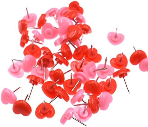 Ynxee 150Pcs Szerelmes Szív Alakú rajzszöget Rózsaszín, Piros Műanyag Cetlikre a Parafa Tábla Irodában, Iskolában, Otthon DIY Dekoráció