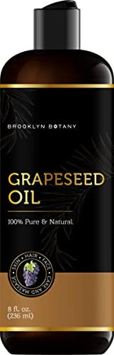 Brooklyn Botanikus Grapeseed Olaj a Bőr, Haj, Arc – - os Tisztaságú, Természetes Test Olaj, Haj Olaj - Hordozó Olaj illóolaj, Aromaterápiás