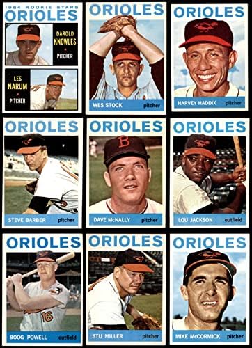 1964 Topps Baltimore Orioles Csapat készen áll Baltimore Orioles (Set) EX+ Orioles