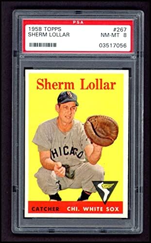 1958 Topps 267 Sherm Lollar Chicago White Sox (Baseball Kártya) PSA a PSA 8.00 White Sox