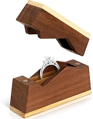 Eljegyzési Gyűrű Doboz Javaslat - Prazoli Fa Gyűrű Doboz Javaslat - Kis Eljegyzési Gyűrűt Jogosultja Box - Egyedülálló Férfi Gyűrű Jogosultja