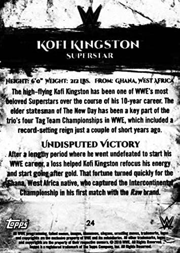 2018 Topps WWE Vitathatatlan 24 Kofi Kingston Birkózás Trading Card