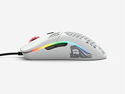 (Egér + Bungee) Dicsőséges Modell O- (Mínusz) Gaming Egér, Matt Fehér (GOM-Fehér) + Dicsőséges Gaming Mouse Bungee - Rugalmas