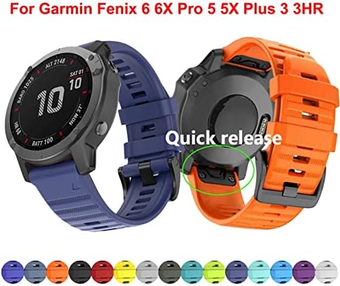 EGSDSE A Garmin Fenix 6S 6 6X Pro 5S 5 5X Plus Easy fit Szilikon watchband gyorskioldó 20 22 26mm a Fenix 3HR divat csuklópántot