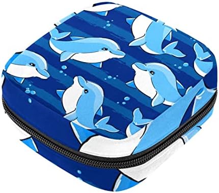 Delfin Buborék Csíkos Egészségügyi betét Tároló Táska Hordozható Időszak Kit Táska Pad Tasak Időszakra Menstruációs Csésze Táska Cipzárral