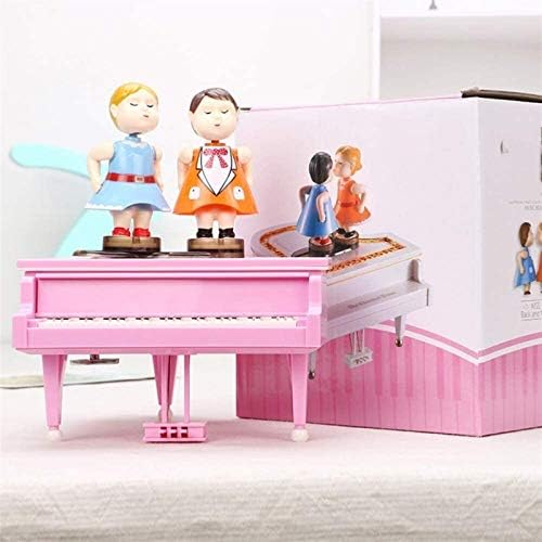 ALREMO HUANGXING - lakberendezési Műanyag Rotary Zongora Modell Music Box Dekoráció Piano Music Box Miniatűr Kézműves Játék