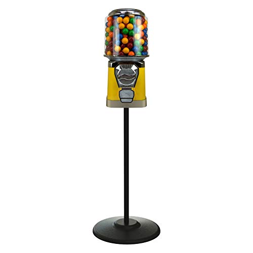 Gumball Gép Stand - Sárga Haza Automata Csomagban 5 Lb Gumicukor - Henger Bank Rágógumi Gép Gyerekeknek - Kereskedelmi Gumball Kapszula
