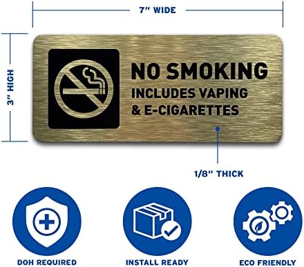 Tilos a Dohányzás Jel GDS - ADA Megfelelő, Emelt Ikonok, illetve Betűk - magában Foglalja a Ragasztó Csíkok Könnyű Telepítés 7