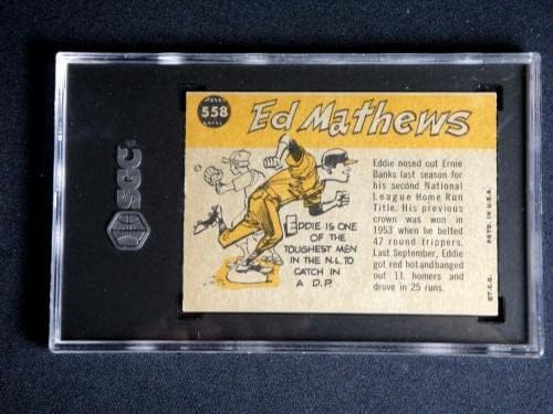 Eddie Ed Mathews 1960 Topps Baseball All-star Kártya 558 Cskp 5 Kiváló Hof Hi - Asztalon Baseball Kártyák