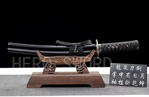 Kézzel Készített Autentikus Japán Szamuráj Kard Meghatározott Agyag Edzett T10 Acél Katana Kard Szett 3 Db Kard Penge Éles Igazi Fegyverek
