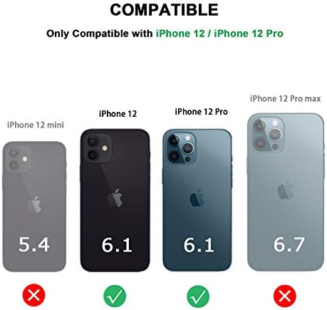 TENDLIN Kompatibilis az iPhone 12 Esetben iPhone/12 Pro Esetben Prémium Bőr TPU Hibrid Tok (Fekete)
