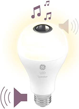 GE LED Világítás+ Hangszóró Villanykörte, Puha, Fehér, Bluetooth Hangszóró, Nem App, vagy Wi-Fi Szükséges, a Távoli Tartalmazza,