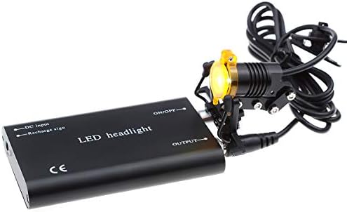 3W Hordozható Fekete Fogászati LED Fényszóró, Fej-Lámpa, Fényszóró Szűrővel Fogászati, Sebészeti, Orvosi Binokuláris Nagyítólencse
