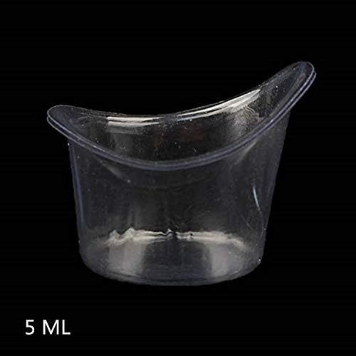 50 Db Nem Steril, Eldobható Műanyag szemöblítő Csésze Hordozható Eldobható mérőedény 5 ml Szem Flush Tisztítás Csésze Üveg Tárolására vagy