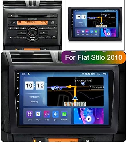 Android 11.0 2 Din autórádió Hifi 9Multimédia Lejátszó IPS érintőképernyő Fej Egység Fiat Stilo 2010 Navigációs 4G GPS WiFi SWC Carplay