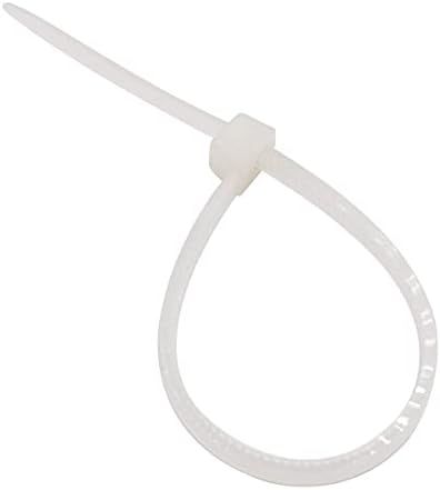 Baomain karperecet 6 Hüvelyk Állítható önzáró Nylon Kábel, 2,5 mm-es Fehér 3x150 Csomag 200