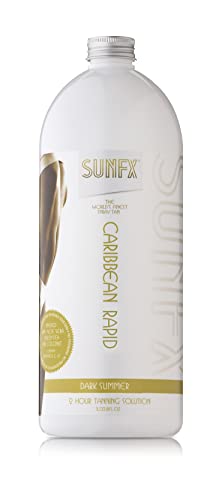 SunFX Karib-Gyors - Természetes Spray Barnító Oldat(1L/33.8 fl oz, SÖTÉT NYÁRI)