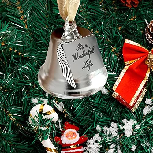 Angyal Szárny Bell Ez Egy Csodálatos Élete Az Élet csodaszép karácsonyfa Lógó Dísz Bell Emlékmű Medál lakberendezés Emlék (Arany)