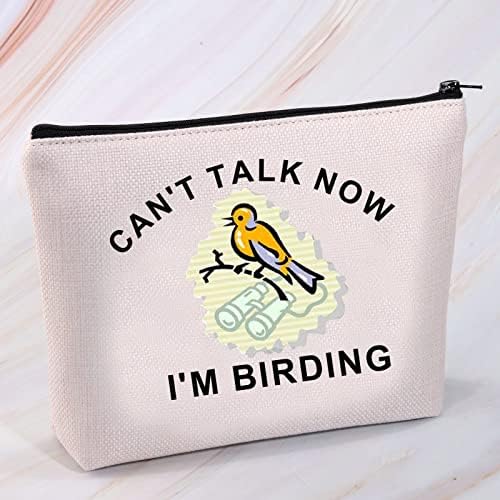 MNIGIU madármegfigyelő Kozmetikai Smink Táska Bird Lover Ajándék vagyok a Madarászat Cipzár Piperekészlet Tok Ornitológus Ajándék (én madarászat