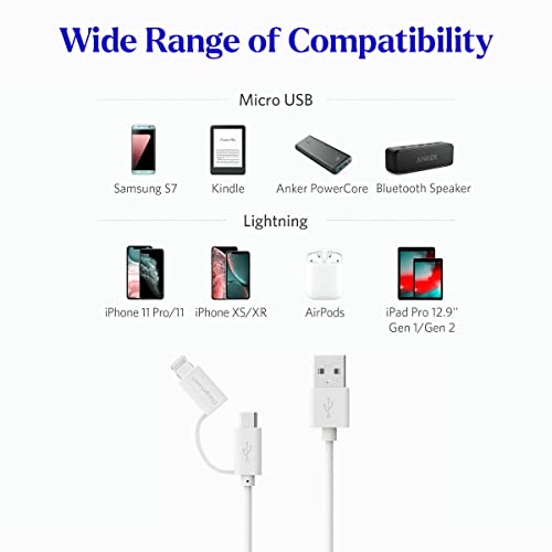Sweda 2-az-1-Micro USB-s Lightning Kábel IPAD, iPhone, Android, vagy Tabletta. 4FT iPhone, illetve Android Töltő Kábel Riasztás,