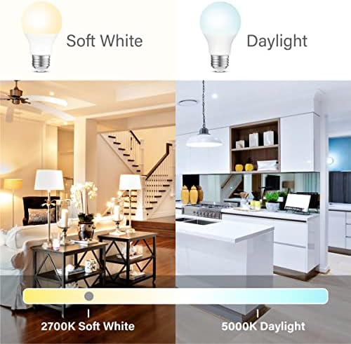 Sigalux LED Izzók 60 Watt Egyenértékű 19 Normál Izzók 2700K Meleg, Nem Szabályozható energiatakarékos 9.5 W LED Puha, Fehér