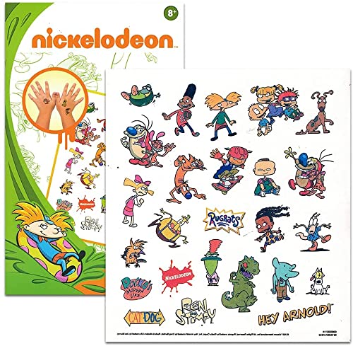 Nickelodeon Nicktoons Party kellék Bundle Pack ~ 140+ Matricák 75 90-es Nickelodeon Ideiglenes Tetoválás, Mely Pernahajderek,