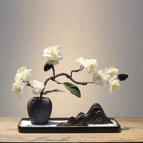 WSSBK Új Kínai Stílusú Kerámia Váza Szárított Virágok Zen Díszek Kreatív Modell Szobában vannak king mickey elmondja nekik Táj Homok